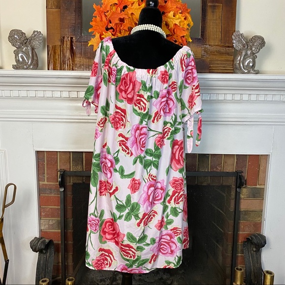 Beautiful Off The Shoulder Floral Dress - Picture 5 of 7